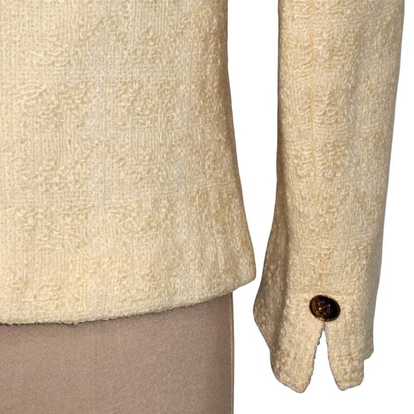 Vintage Auckie Sanft Linton Cream Tweed Jacket size S/M - Picture 3 of 11